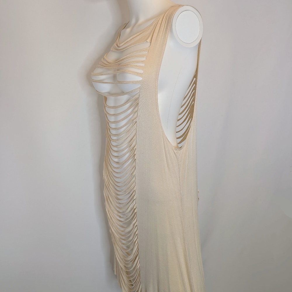 Lilian Slashed Cutout T-shirt Maxi Dress One Size
